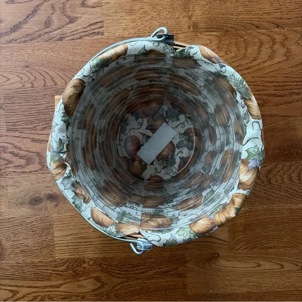 LONGABERGER 2002 Harvest Collection BASKET PROTECTOR LINER Bucket Pail Pumpkin
